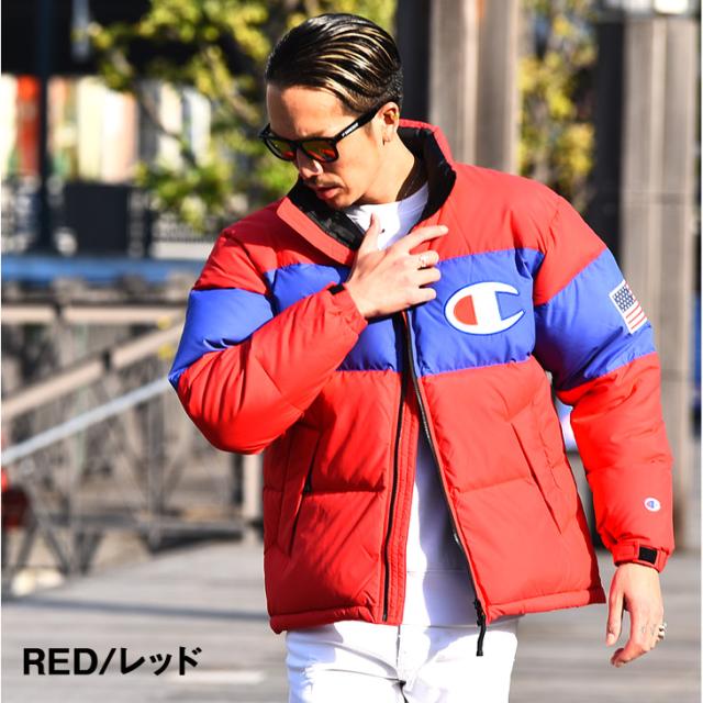 チャンピオン ダウンジャケット ジャケット Champion メンズ ダウン ブルゾン フード 黒 ブラック 赤 レッド ダウンコート アウター 防寒の通販はau Pay マーケット Joker