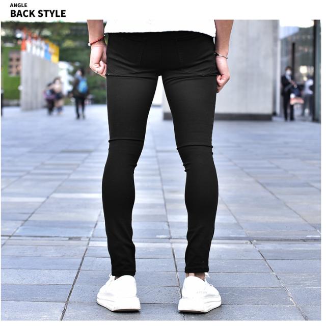 スキニーメンズ ブラック 黒 スキニーパンツ ストレッチ ダメージ ボトムス 細めタイト ブラックデニム Diviner ディバイナーの通販はau Pay マーケット Joker