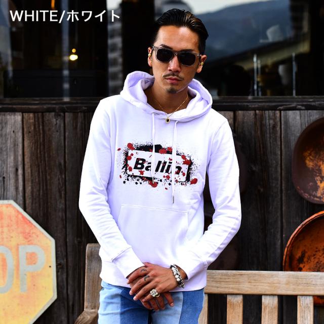 パーカー メンズ 長袖 プルオーバー プルオーバーパーカー プリント 白 ホワイト おしゃれ かっこいい カジュアル ブランド ブラック ホの通販はau Pay マーケット Joker