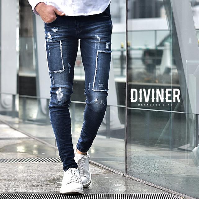 デニムパンツ メンズ デニム ジーンズ ジーパン パンツ ズボン スキニーパンツ スキニーデニム スキニージーンズ ブルー ストレッチ 細めの通販はau Pay マーケット Joker