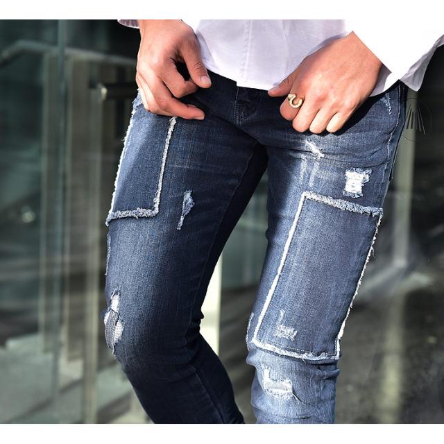 デニムパンツ メンズ デニム ジーンズ ジーパン パンツ ズボン スキニーパンツ スキニーデニム スキニージーンズ ブルー ストレッチ 細めの通販はau Pay マーケット Joker