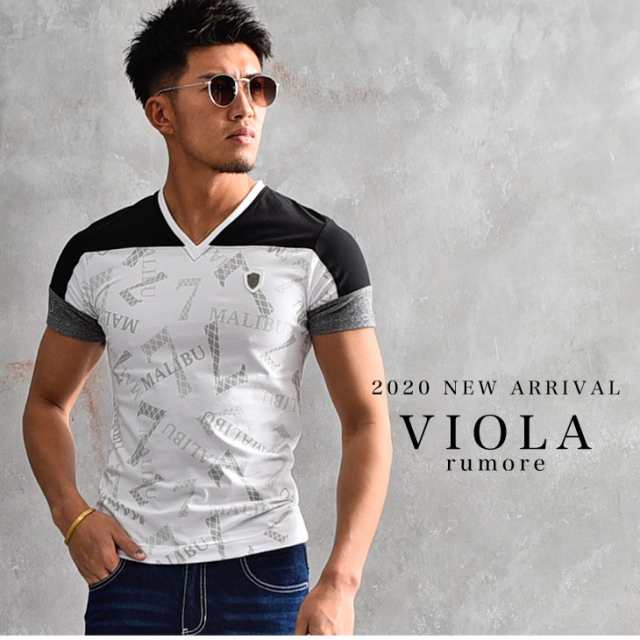 Viola Rumore ヴィオラ Tシャツ メンズ ブランド 半袖tシャツ 切り替え