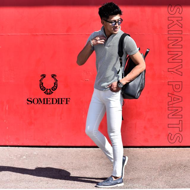 スキニー メンズ スキニーパンツ パンツ ボトムス 細身 細め 細い タイトスキニー 春新作 シンプル黒 ブラック ストレッチ ブラック ホワの通販はau Pay マーケット Joker