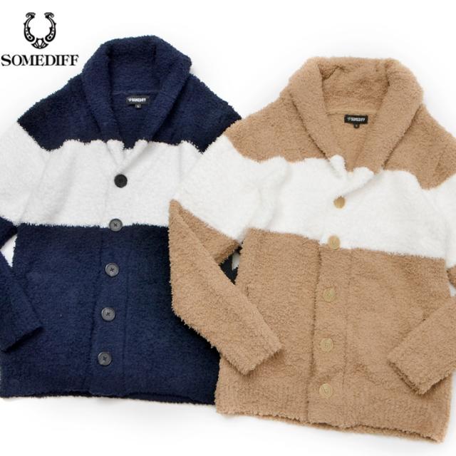 カーディガン メンズ ショールカーディガン ニット ニットカーディガン 春新作 ボア モコモコ ショールカラー ボーダー オシャレ お洒落 の通販はau Pay マーケット Joker