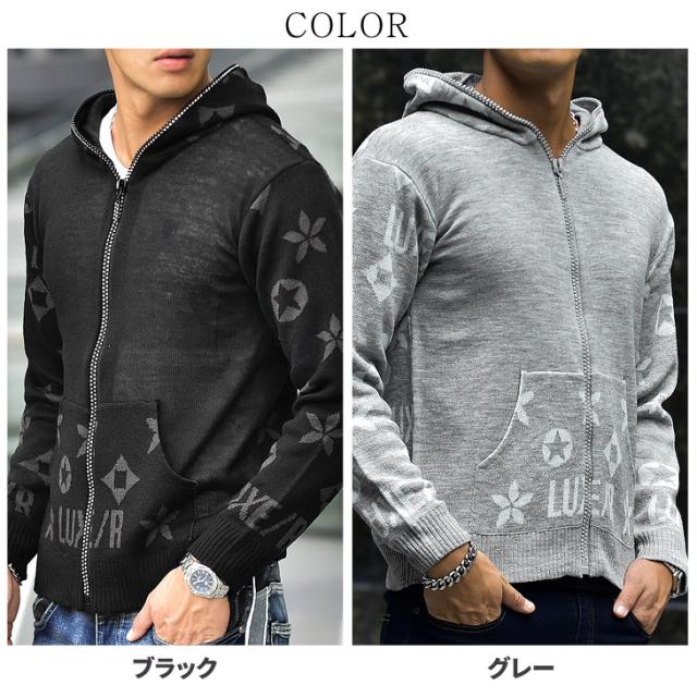 パーカー ジップパーカー ニット ニットパーカー 長袖 上 スポーツ ブランド オシャレ 黒 ブラック グレー トップス オシャレ キレイめ の通販はau Pay マーケット Joker