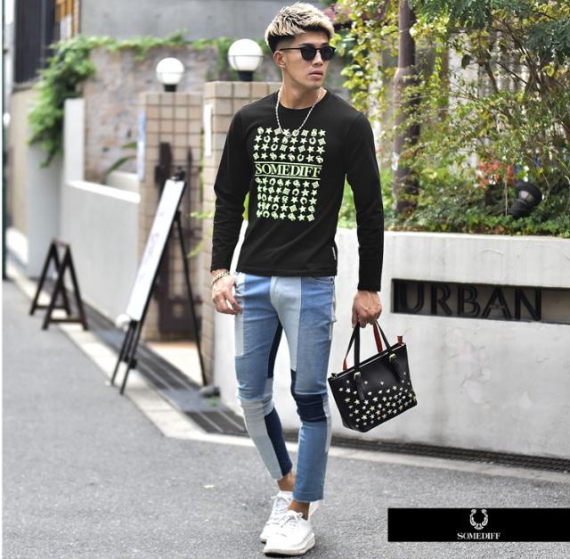 ロンt メンズ 長袖 長袖tシャツ カットソー ロンティー 夏新作 即日発送 ストリート タイト 黒 ブラック 白 ホワイト ブランド スポーツ の通販はau Pay マーケット Joker