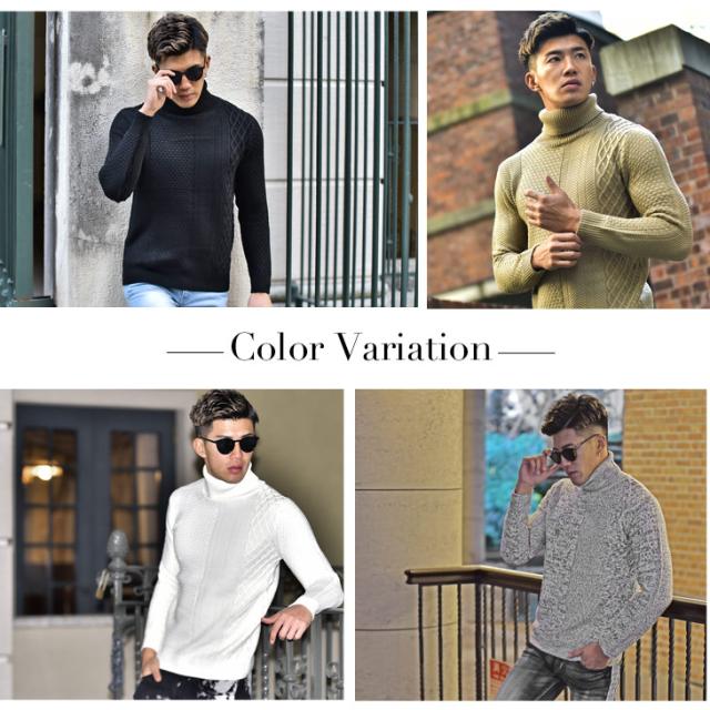 タートルネック メンズ ニット ニットセーター ハイネック タートルネックニット 夏新作 ケーブルニット ケーブル編み セーター 無地 柄の通販はau Pay マーケット Joker