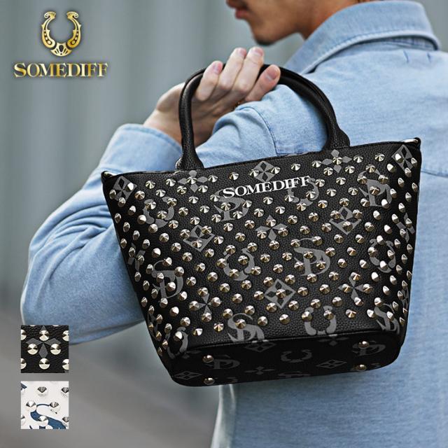 トートバッグ メンズ レディース ブランド 小さめ ミニトートバッグ モノグラム スタッズ バッグ カバン 鞄 ショルダーバッグ 肩掛け バの通販はau Pay マーケット Joker