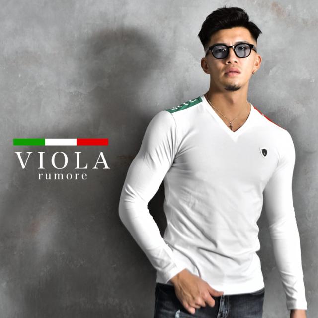Viola ヴィオラ Tシャツ メンズ ブランド Vネック長袖 ロンt カットソー タイト 細め 細身 マッチョ 白 ホワイト 黒 ブラック グレー の通販はau Pay マーケット Joker