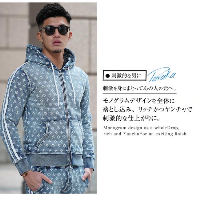 パーカー メンズ 春新作 カジュアル スウェット スウェットデニム デニム カットデニム サイドライン ライン 長袖 ジップパーカー 春新作の通販はau Pay マーケット Joker