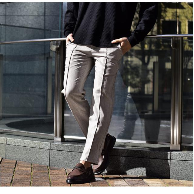 パンツ メンズ テーパードパンツ アンクルパンツ スラックス 無地 フォーマル ビジネス カジュアル スーツ 黒 ブラック 春 春服 春物 無料