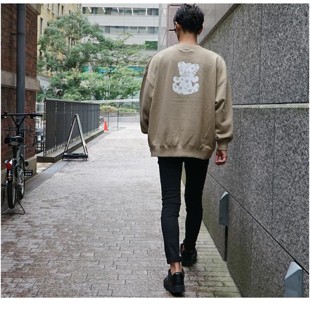トレーナー メンズ おしゃれ 黒 ストリート系 ファッション 長袖 秋 秋服 秋物 冬 冬服 冬物 秋冬 オーバーサイズ ラフ ゆったり ベア 白の通販はau Pay マーケット Joker