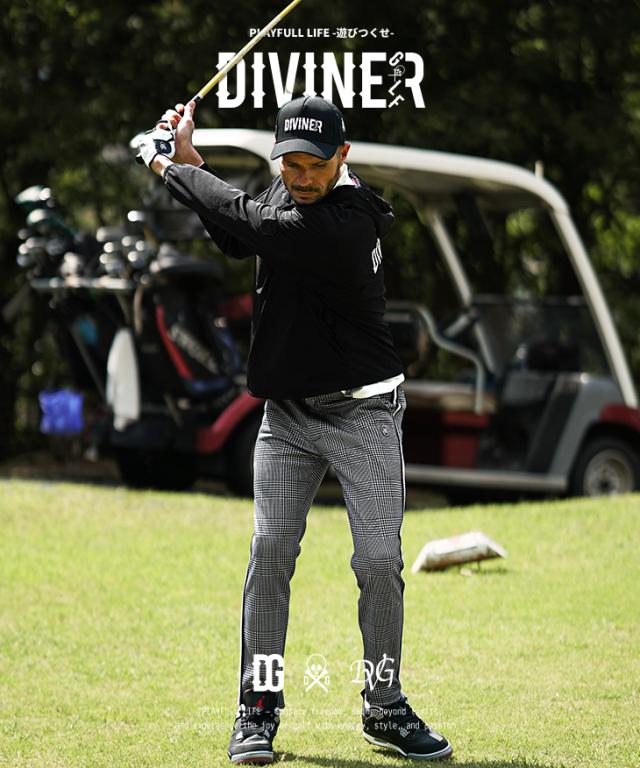 【DIVINER GOLF】 ゴルフウェア メンズ ゴルフ ウェア ジョガー パンツ ストレッチパンツ メンズ ストレッチジョガー パンツ パンツ ブランド 派手 チェック柄 ゴルフ服 ディバイナーゴルフ ブランド お兄系 オラオラ系 ちょいワル 夏服 夏 夏新作 新作_1