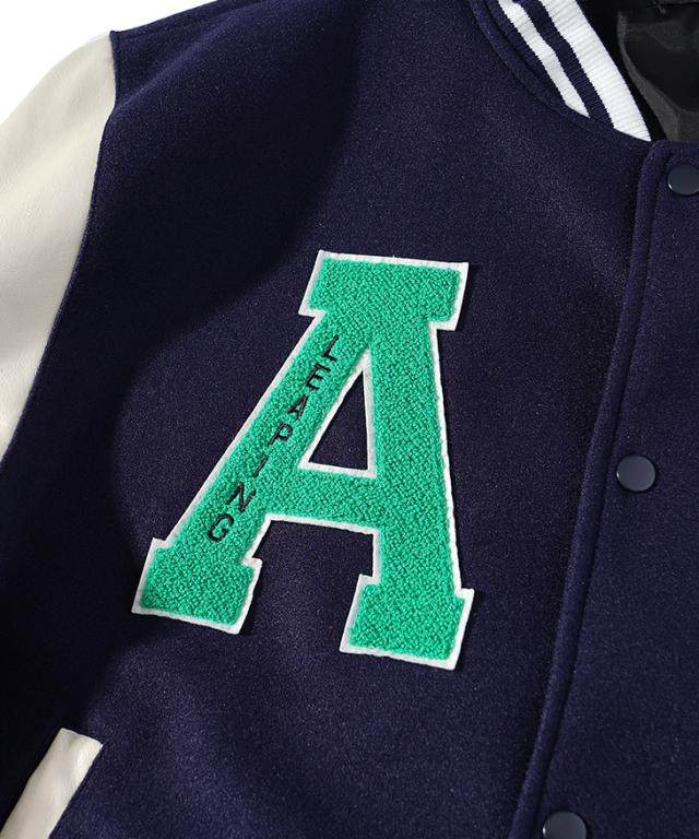 スタジャン メンズ おしゃれ メルトン 袖切り替え アウター メンズ