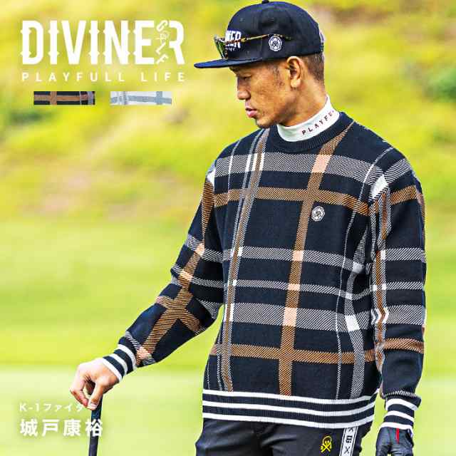 【DIVINER GOLF】 ゴルフ ニット ゴルフウェア ニット メンズ セーター ゴルフセーター メンズ ゴルフニット メンズ ゴルフウェア 長袖  ｜au PAY マーケット