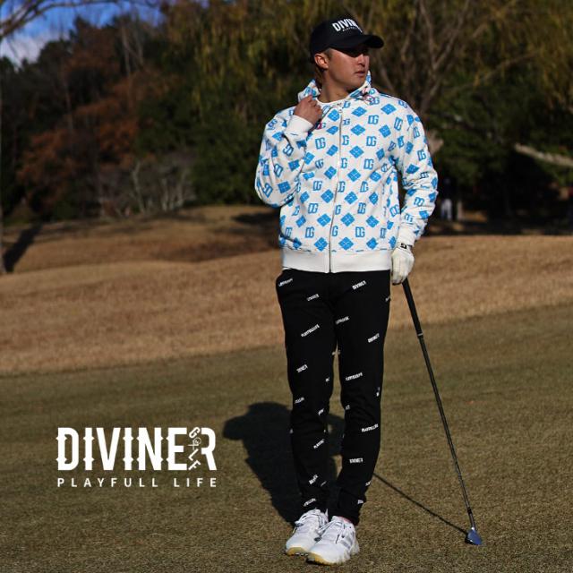 クリスチャンディオールスポーツ コットンパーカー 総柄 ゴルフ DIVINER GOLF】ゴルフウェア メンズ パーカー ゴルフ パーカー