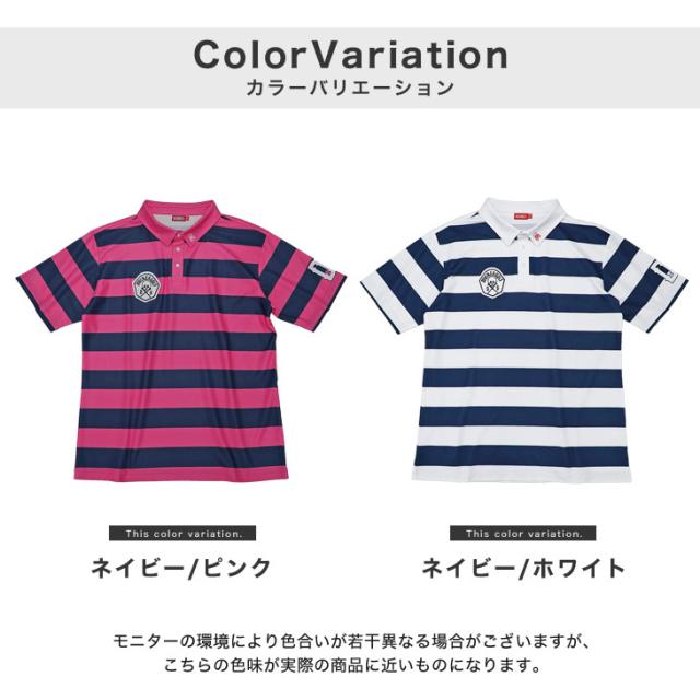 DIVINER GOLF】ゴルフウェア メンズ ポロシャツ 半袖 ボーダー 速乾