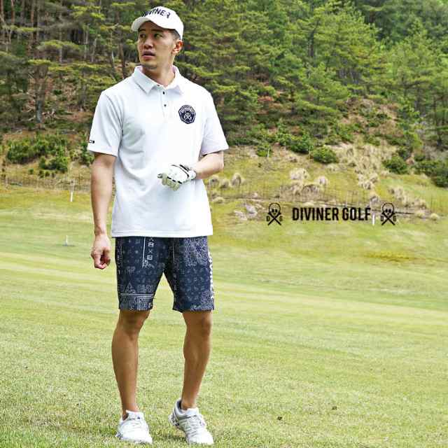 DIVINER GOLF】 ゴルフウェア メンズ パンツ 夏用 ゴルフ ハーフパンツ