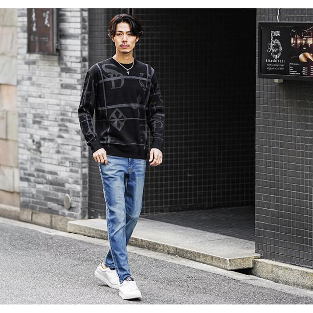 ジーパン メンズ ブランド デニムパンツ メンズ レギュラー ジーンズ メンズ ストレッチ ズボン メンズ テーパードパンツ メンズ デニム スリム 細身 ボトムス メンズ おしゃれ インディゴ ブルー メンズファッション ちょいワル お兄系 オラオラ系 夏新作 新作_6
