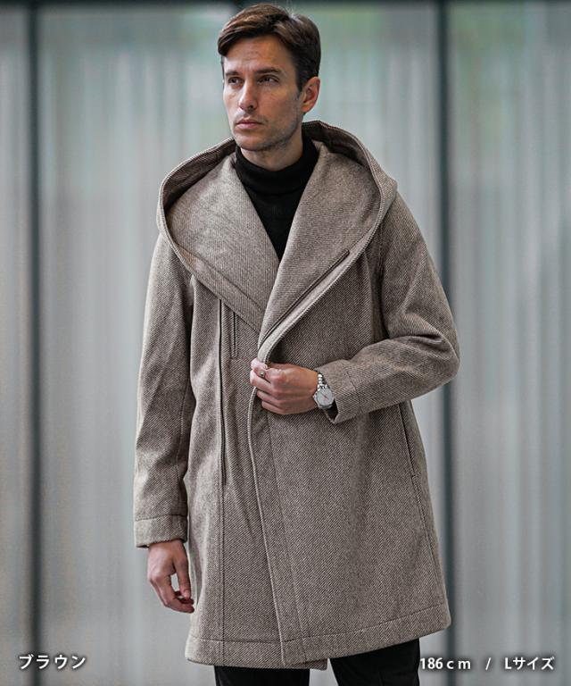 コート メンズ ブランド アウター メンズ 秋冬 ツイード コート メンズ