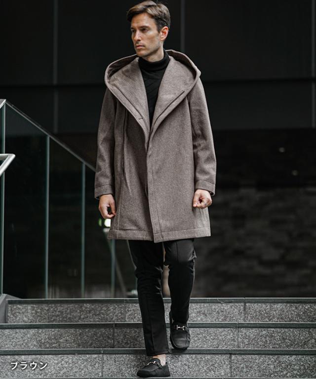 コート メンズ ブランド アウター メンズ 秋冬 ツイード コート メンズ