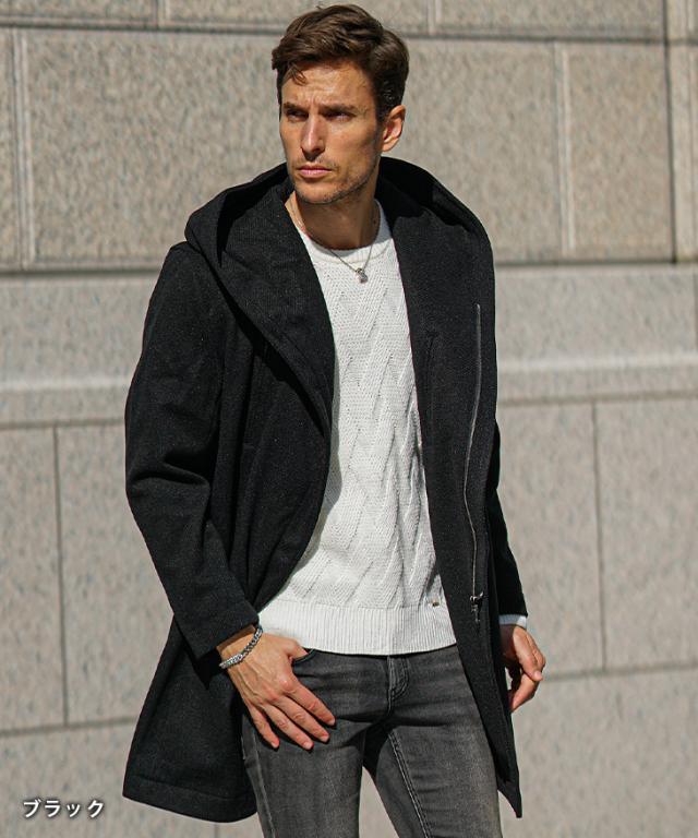 コート メンズ ブランド アウター メンズ 秋冬 ツイード コート メンズ