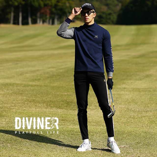 DIVINER GOLF】ゴルフウェア メンズ モックネック ゴルフ インナー メンズ 長袖 ストレッチ 切り替え モックネックシャツ メンズ  ブランド ネイビー ブラック トップス おしゃれ 秋 秋物 秋冬 メンズファッション ディバイナーゴルフ 夏新作 新作の通販はau PAY ...