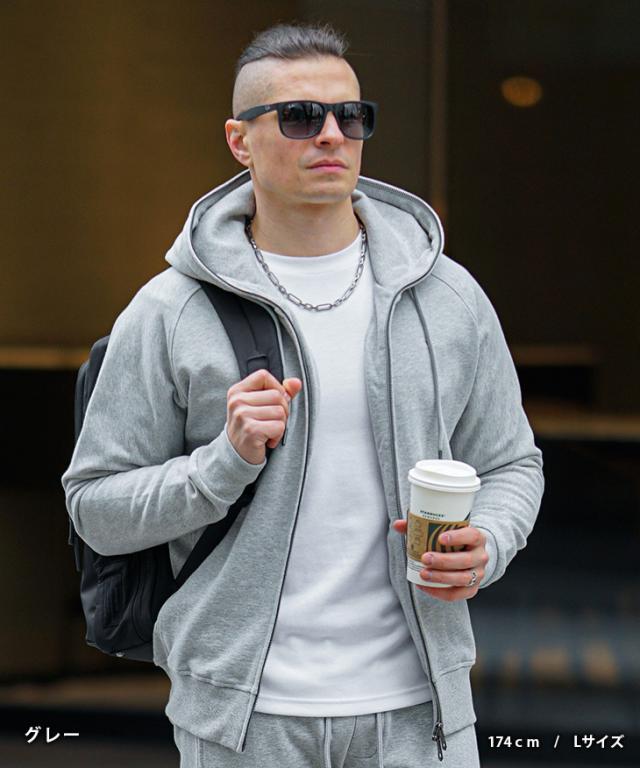 ウノピュウノウグァーレトレ ジップパーカー メンズ ブランド トップス