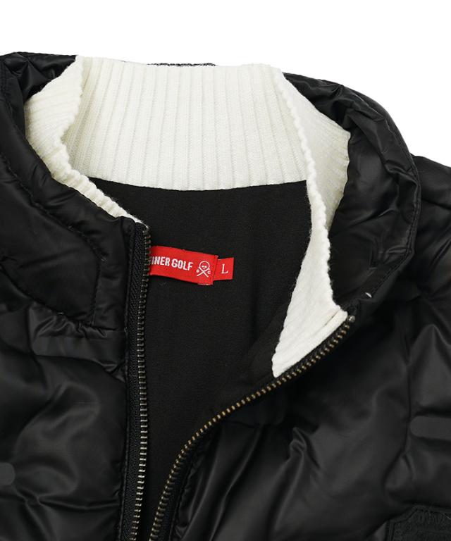 【DIVINER GOLF】 ゴルフウェア メンズ ダウンジャケット 袖切り替え ブルゾン スタンドジャケット ダウン メンズ  防寒 保温 蓄熱 アウター ジャンパー 圧着キルト ニットジャケット 上着 ゴルフ用 大きいサイズ XL XXL ジョーカー ゴルフ ディバイナーゴルフ JOKER_15