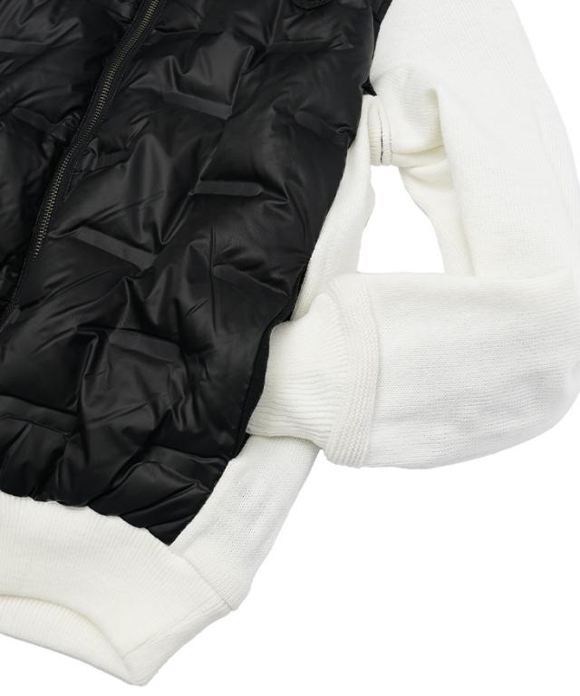 【DIVINER GOLF】 ゴルフウェア メンズ ダウンジャケット 袖切り替え ブルゾン スタンドジャケット ダウン メンズ  防寒 保温 蓄熱 アウター ジャンパー 圧着キルト ニットジャケット 上着 ゴルフ用 大きいサイズ XL XXL ジョーカー ゴルフ ディバイナーゴルフ JOKER_18