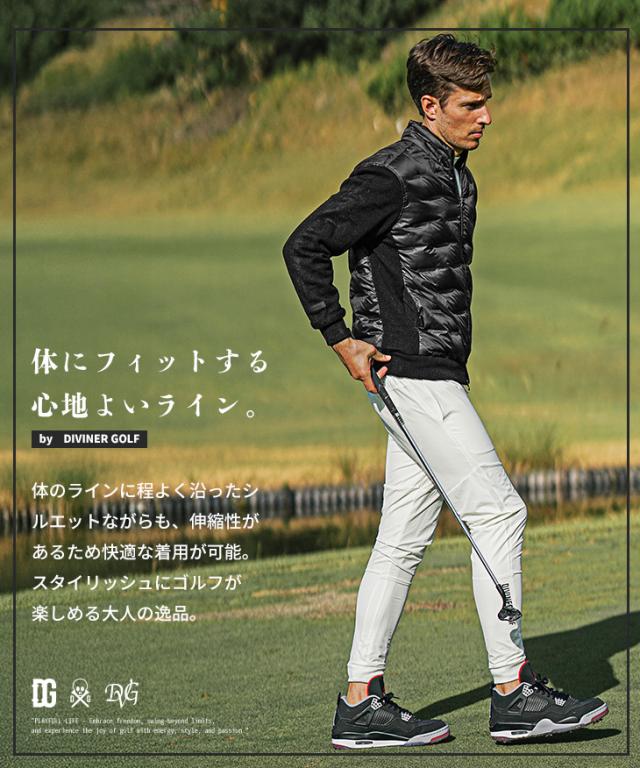 DIVINER GOLF】 ゴルフウェア メンズ ダウンジャケット 袖切り替え