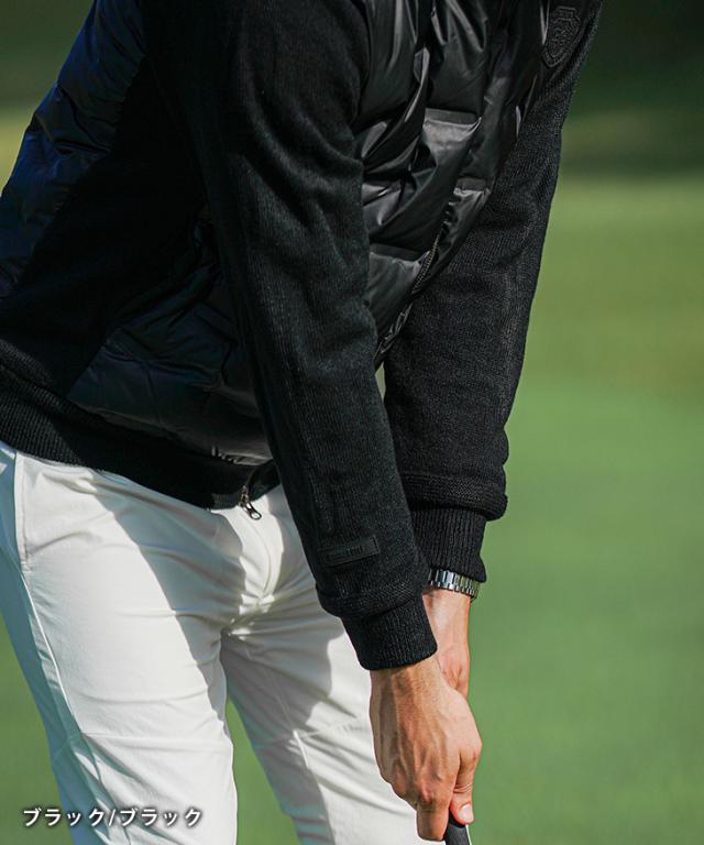 【DIVINER GOLF】 ゴルフウェア メンズ ダウンジャケット 袖切り替え ブルゾン スタンドジャケット ダウン メンズ  防寒 保温 蓄熱 アウター ジャンパー 圧着キルト ニットジャケット 上着 ゴルフ用 大きいサイズ XL XXL ジョーカー ゴルフ ディバイナーゴルフ JOKER_10