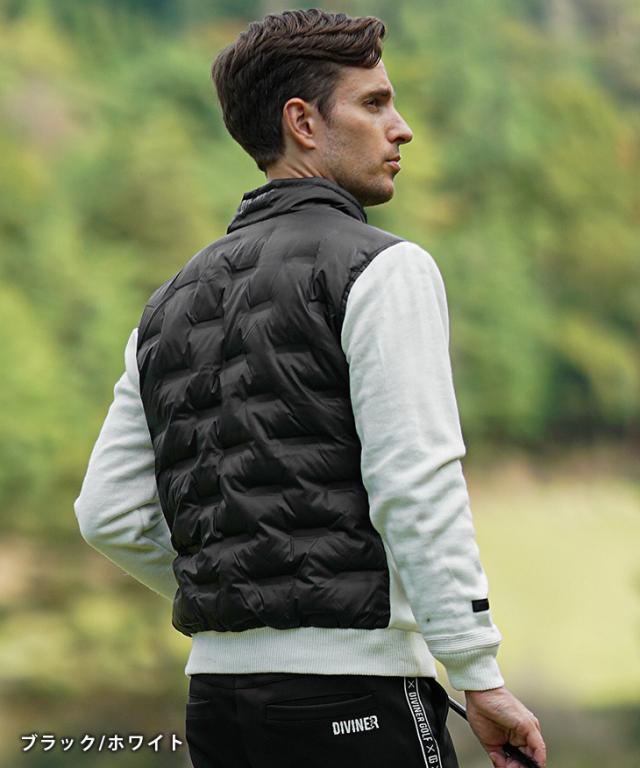 DIVINER GOLF】 ゴルフウェア メンズ ダウンジャケット 袖切り替え