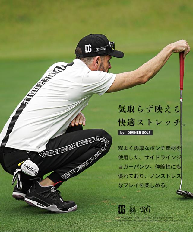 ゴルフウェア メンズ パンツ ジョガーパンツ メンズ サイドライン