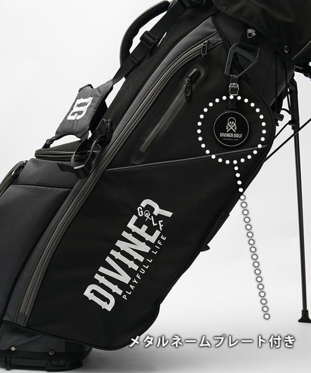 ゴルフ キャディバッグ メンズ モノトーン ブランド ロゴ セパレート