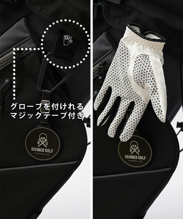 ゴルフ キャディバッグ メンズ モノトーン ブランド ロゴ セパレート