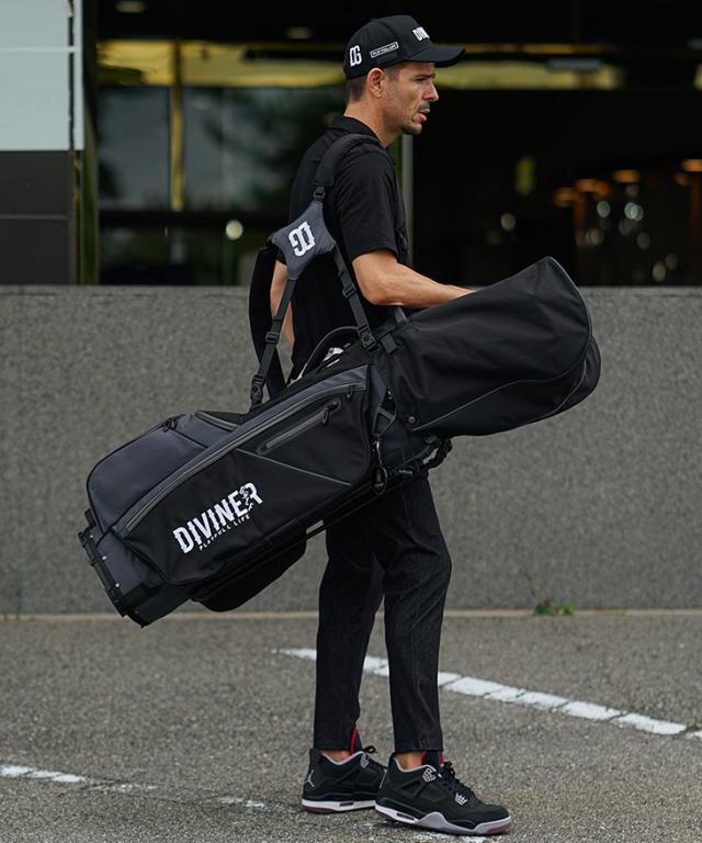 ゴルフ キャディバッグ メンズ モノトーン ブランド ロゴ セパレート ゴルフバッグ メンズ スタンド ゴルフ キャディバッグ メンズ モノトーン ブランド ロゴ セパレート