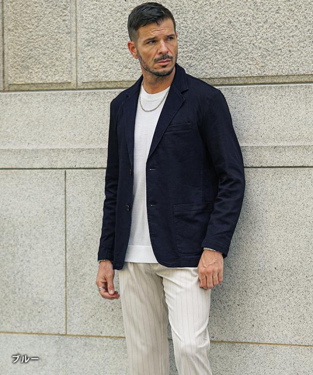 テーラードジャケット メンズ カットデニム ジャケット メンズ