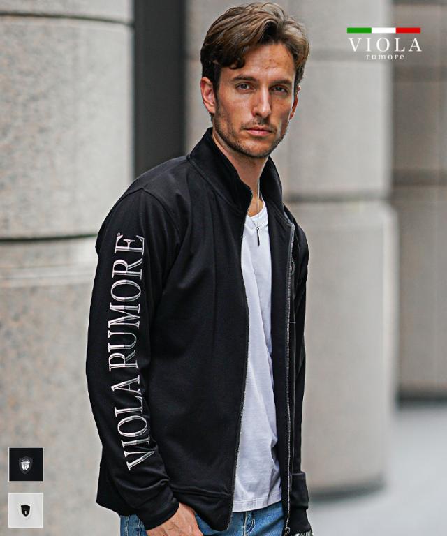 ジャケット メンズ ブランド スタンドジャケット メンズ 新作 ジップアップ ライトアウター メンズ ジャージ ヴィオラ Y62112 VIOLA rumore ちょい悪 オラオラ系 お兄系 イケおじ ストレッチ
