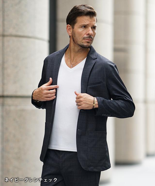 ジャケット メンズ 毛玉ができにくい テーラードジャケット メンズ 柄