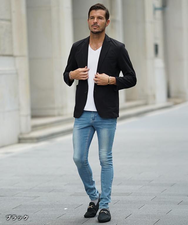 テーラードジャケット メンズ 夏 涼しい 洗濯可能 サッカー ジャケット