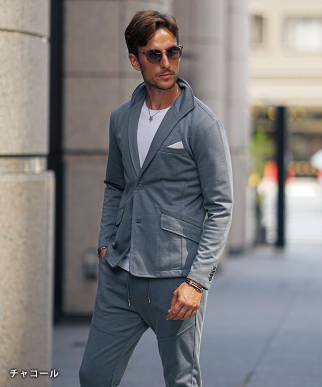 セットアップ メンズ スーツ 上下セット メンズ テーラードジャケット