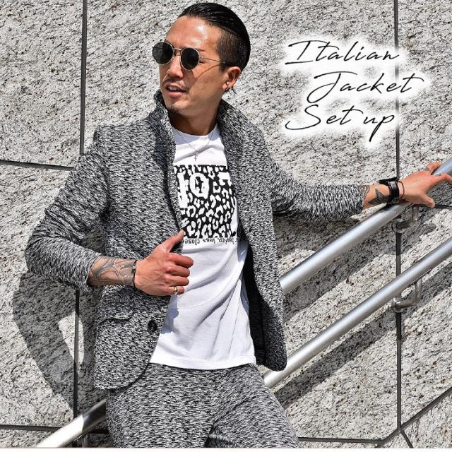 送料無料 セットアップ メンズ 上下 ジャケット パンツ パイル イタリアンカラージャケット パイルジャケット スーツ テーラードジャの通販はau Pay マーケット Joker