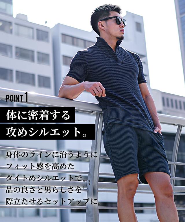 ハーフ パンツ 夏服メンズ セットアップ セットアップ メンズ 夏 凉