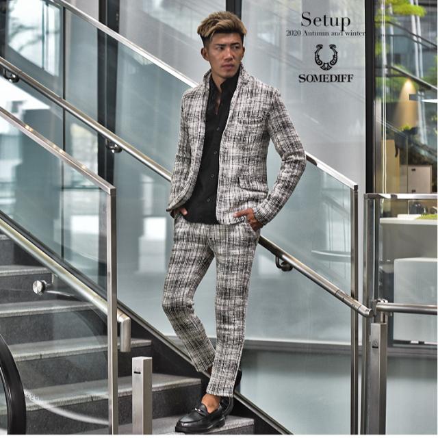 送料無料 セットアップ メンズ スーツ テーラード イタリアンカラー ジャケット テーパード フォーマル ビジネス カジュアル スーツ の通販はau Pay マーケット Joker