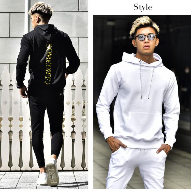 セットアップ メンズ ブランド パーカー カジュアル スウェット スエット 部屋着 パンツ ジョガーパンツ ブラック 黒 ホワイト ゴールド の通販はau Pay マーケット Joker