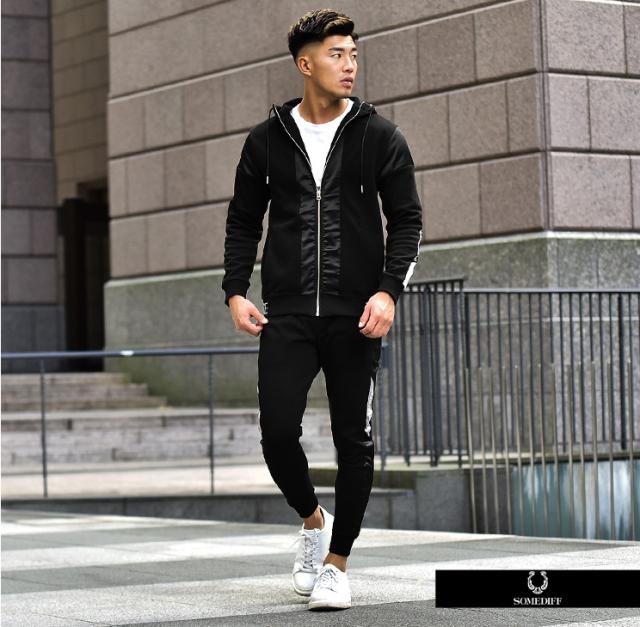 セットアップ メンズ 春新作 上下 ジョガーパンツ スウェット スウェットパンツ パーカー ブランド オシャレ お洒落 ブラック 黒 グレー の通販はau Pay マーケット Joker