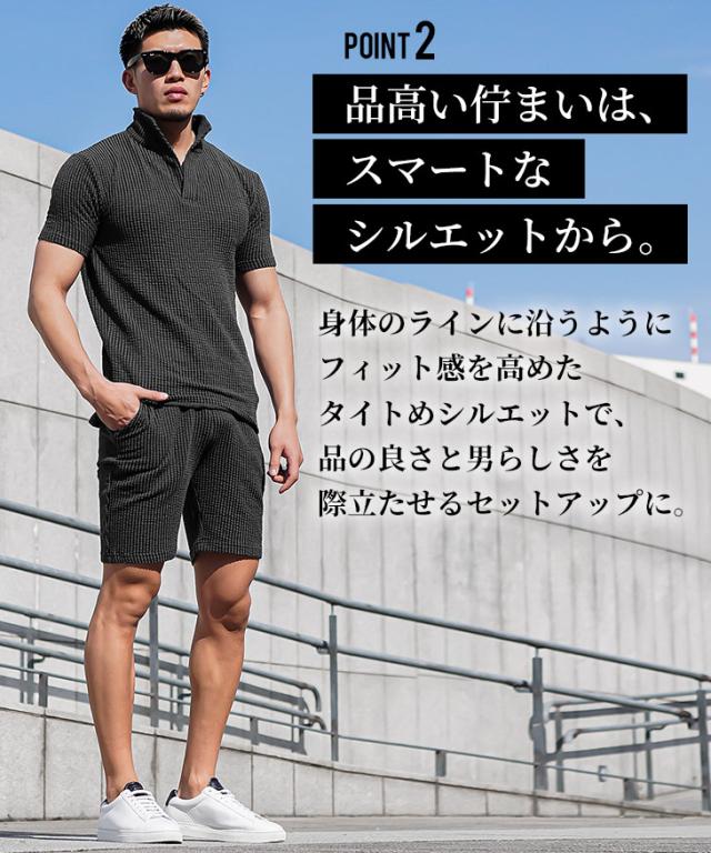 セットアップ メンズ ブランド ポロシャツ メンズ ハーフパンツ メンズ
