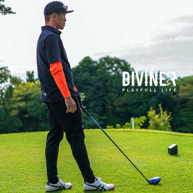 DIVINER GOLF】 ポロシャツ メンズ ゴルフウェア 長袖 2点セット