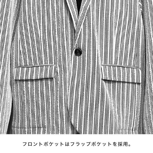 ココロブランド　カジュアルスーツ　セットアップ　ジャケット　パンツ　ストライプ ココロブランド カジュアルスーツ セットアップ ジャケット